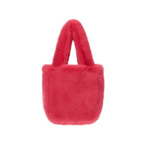 COYA RABBIT fur tote bag [hot pink]