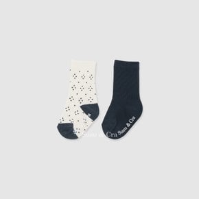인디라 양말 2set ㅡ 네이비