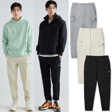 디스커버리 [24S/S] 디스커버리 DMPT31041 남성 테이퍼드 카고조거팬츠 데일리 남자 바지 등산팬츠