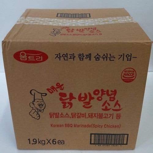 움트리 닭발 양념 소스 1.9KG 1박스6입