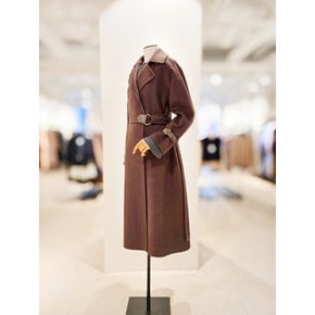 [파주점] [더아이잗컬렉션]울 캐시미어 블렌드 벨티드 더블 발마칸 코트 CRBA0CTL41