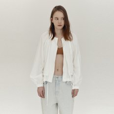 Band Zip-Up Blouson_WHITE