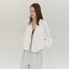 Band Zip-Up Blouson_WHITE