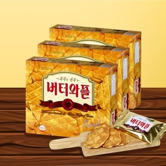  크라운 버터와플 316g x 3통 / 쿠키 크로플 사무실과자 간식_