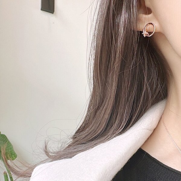 14k G.F 애쉬 라운드 귀걸이 EA2898