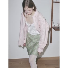 SOFT CHECK SKIRT, GREEN