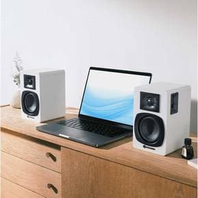 오디오테크니카 AT-SP3X 화이트 무선 블루투스 파워드 북쉘프 스피커