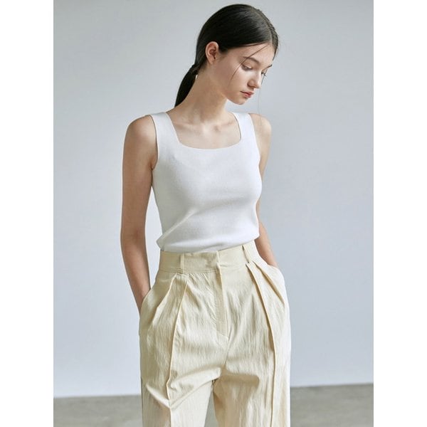 [ESSENTIAL] SQUARE NECK KNIT SLEEVELESS_6 COLOR