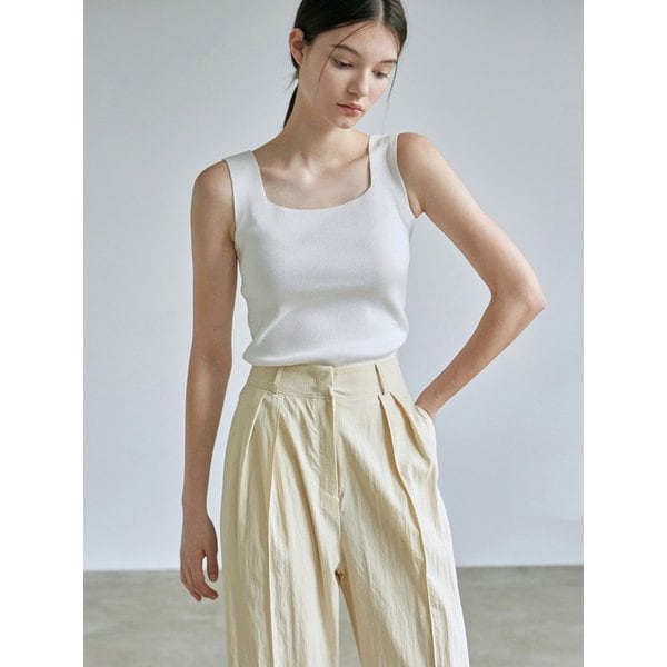 [ESSENTIAL] SQUARE NECK KNIT SLEEVELESS_6 COLOR