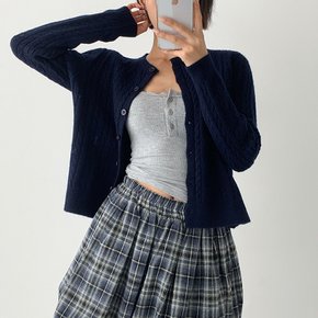 여자 가을 데이트룩 버튼 라운드 꽈배기 여리 가디건