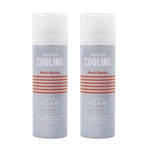 도루코 쿨링 맨즈우디 쉐이빙폼 210ml x 2개 대용량 저자극 업소용