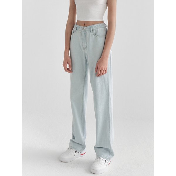 9107 경량 와이드 데님팬츠 (라이트 인디고)
