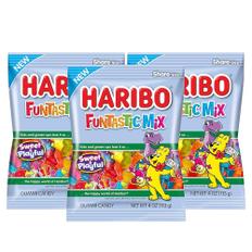  Haribo Funtastic 믹스 쉐어 사이즈 젤리 캔디 달콤하고 재미있는 모양 악어 개구리 비행기 및 로봇이 포함