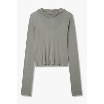 릭오웬스 [WOMEN] 리브 후디드 크롭 티셔츠 RO26106009000