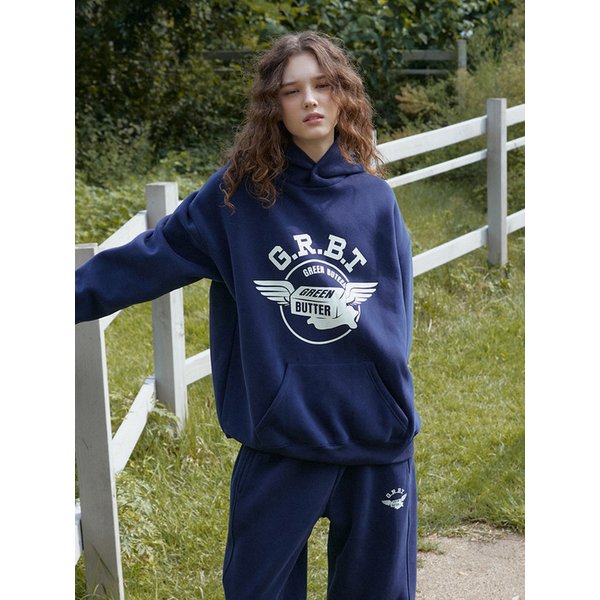 Butter Wing Fluff Hoodie (Navy)