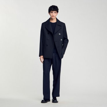 산드로옴므 [SANDRO HOMME] 울 혼방 피코트 SH25S3MRC0139
