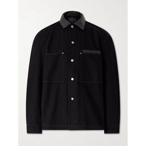 가죽 트리밍 데님 재킷 46376663162991214