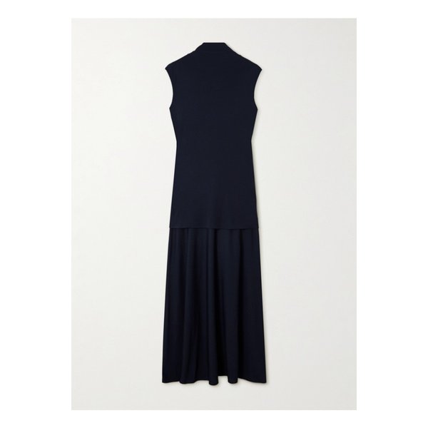 레이어드 저지 터틀넥 맥시 드레스 네이비 46376663162862517