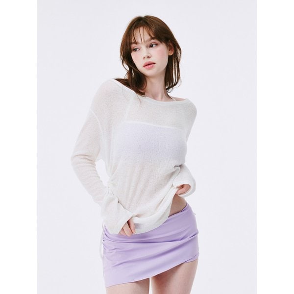 썸머 니트 커버업 화이트