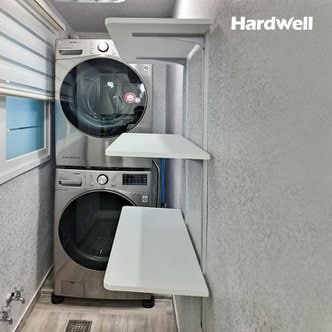 하드웰 시스템 벽선반 3단 높이100cm 세탁실 벽걸이 원목 다용도실