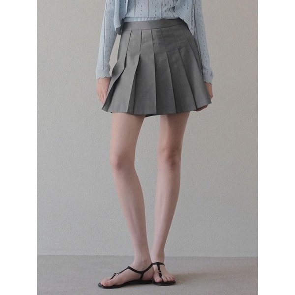 풀드 핀턱 미니 큐롯 팬츠