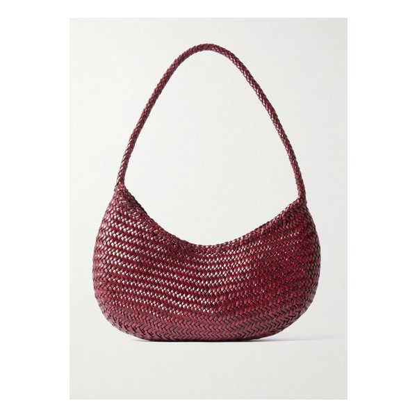 노바 루나 우븐 가죽 숄더 백 레드 46376663162913506