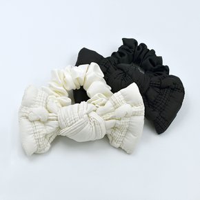 Quilted Puffy Bow SC 퀼티드 퍼피 리본 스크런치