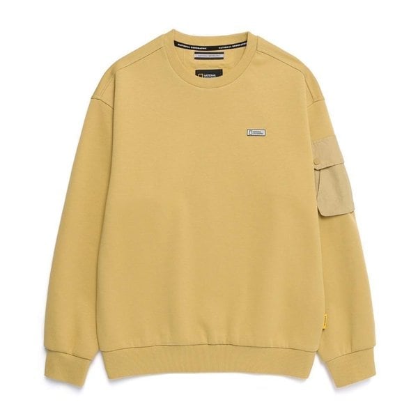 [여주점] N251USW100 NRN 소매포켓 세미오버핏 맨투맨 GREEN OLIVE