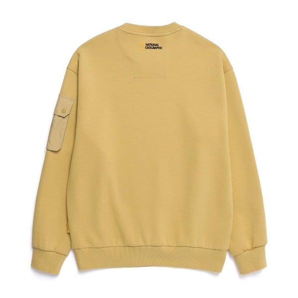 [여주점] N251USW100 NRN 소매포켓 세미오버핏 맨투맨 GREEN OLIVE