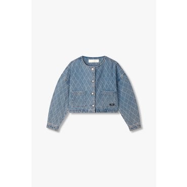 GCUT [지컷25S/S]다이아 패턴 크롭트 데님 자켓(7255155301)