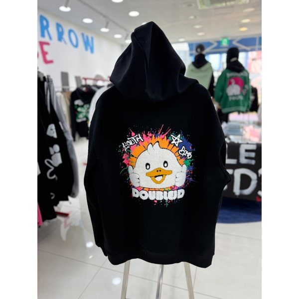 [여주점] 부클오리후드티셔츠,남여공용,블랙 JHZZ30104