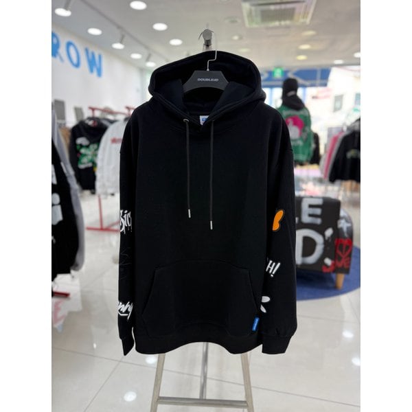 [여주점] 부클오리후드티셔츠,남여공용,블랙 JHZZ30104