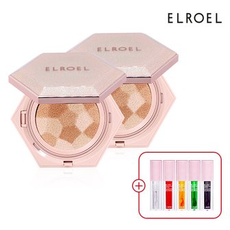 엘로엘 블렌딩 콤팩트 쿠션(기본) 1+1+립오일_ELROEL