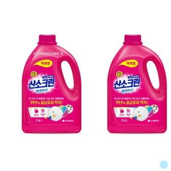  테크 산소크린 산소계 표백제 액체 세제 2.4L 2개