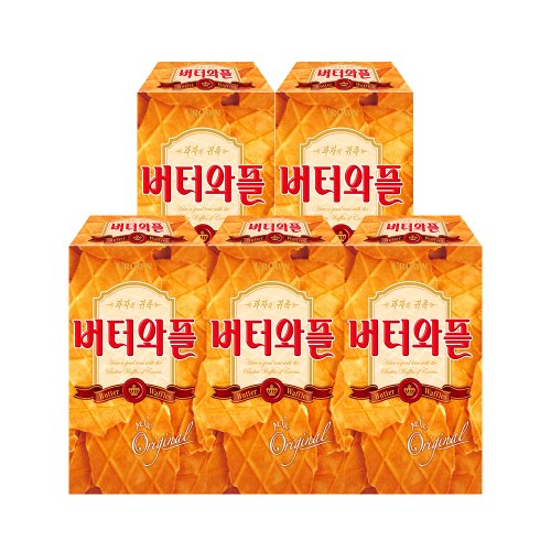 크라운 버터와플 135g 5개