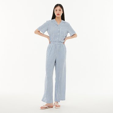 LAP (SET-하의)기하학 프린트 밴딩 팬츠 AP2WP56E