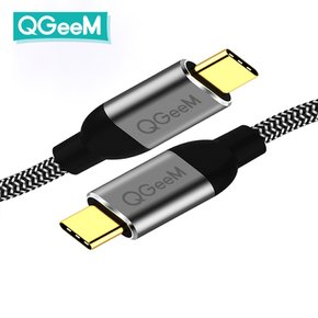 QGeeM 큐짐 USB C 타입 고속충전 데이터전송 케이블 1.2M USB3.1 gen1 PD 60W 5Gbps 4K60Hz영상지원