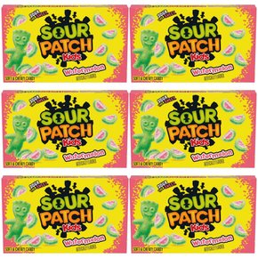 사워패치키즈 수박맛 소프트 앤 츄이 캔디 젤리 SOUR PATCH KIDS Soft & Chewy Candy 99g 6개