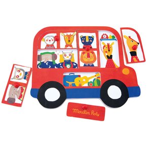 버스꼭지퍼즐 Les popipop Bus puzzle 28cm