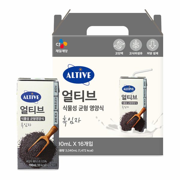 [CJ] 얼티브균형영양식 흑임자맛(190ml*16입)