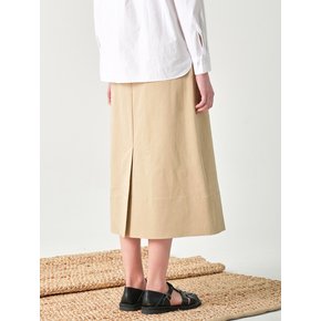 A-line midi skirt_beige