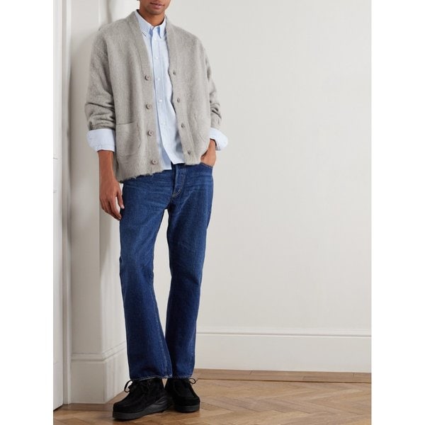 레미 릴리프 브러시드 니트 가디건 46376663162921099