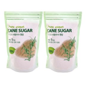 퓨어스윗 비정제 사탕수수원당 2kg(1kgx2팩)/갈색설탕 /설탕대신 비정제원당으로 건강한 단맛을 즐기세요~