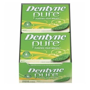 [해외직구]덴타인 퓨어 민트 멜론 악센트 무설탕 껌 9피스 10팩/ Dentyne Pure Mint with Melon Accents