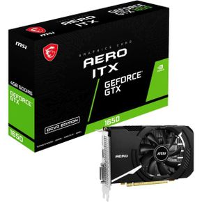 일본 MSI 그래픽카드 GeForce GTX 1650 D6 AERO ITX OCV3 Original Cooler with Single Fan Over