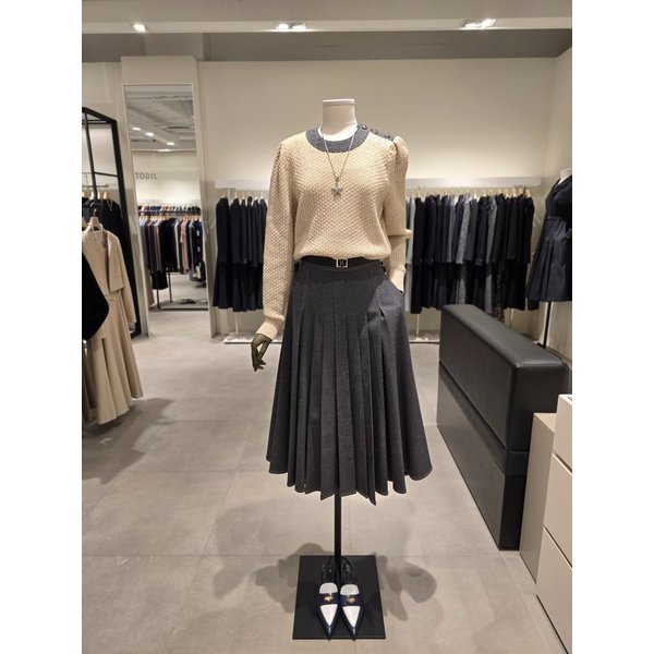 [파주점] 글리터 스티치 플리츠 스커트 JR2A0SK351