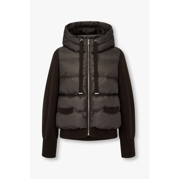 [리오더] 니트 패치 후디드 다운 자켓 IA15417910260