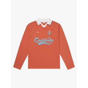 FC VINTAGE LONG SLEEVE POLO SHIRT-ORANGE