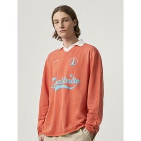 FC VINTAGE LONG SLEEVE POLO SHIRT-ORANGE