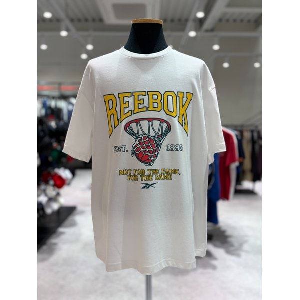 [여주점] RETS5ER64WT  BASKETBALL 바시티로고 그래픽 티셔츠 남녀공용반팔티